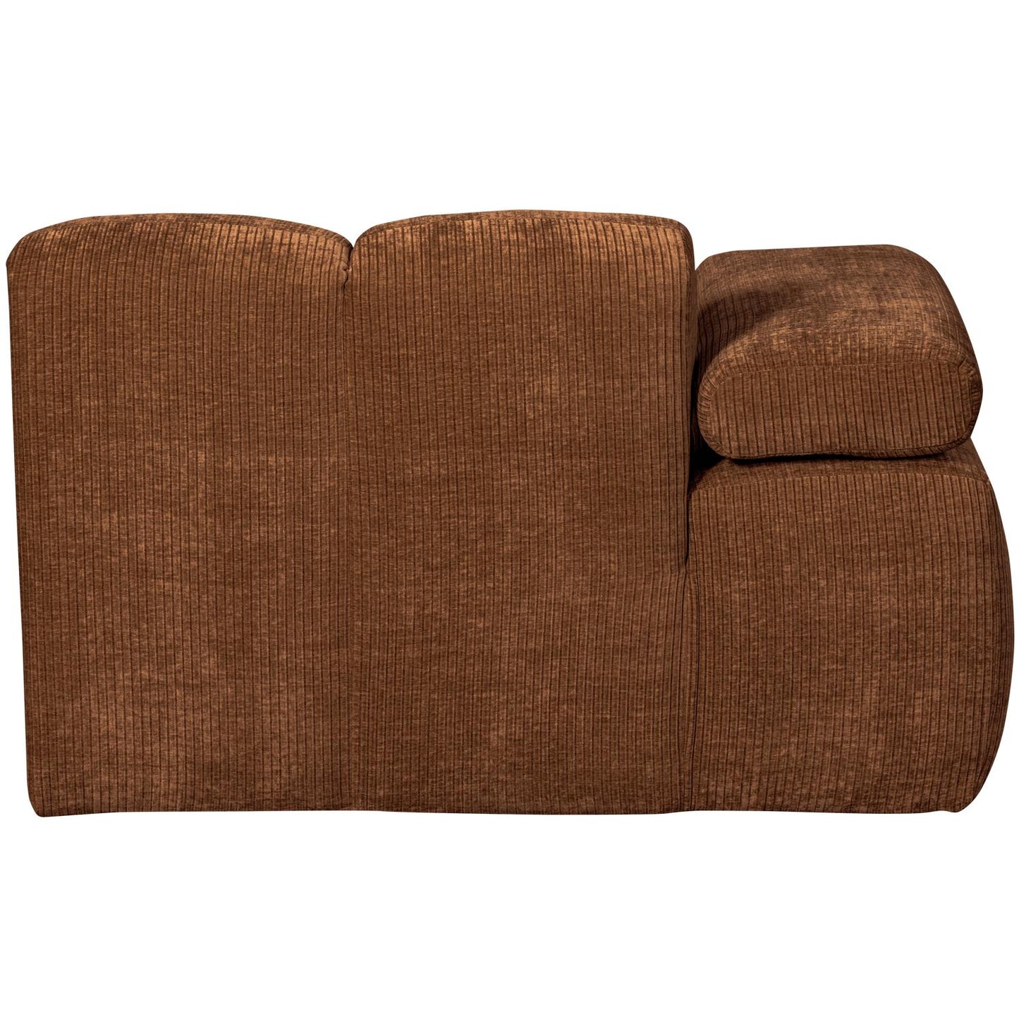 WOOOD Mojo chaise longue bank arm links ribstof Roestbruin