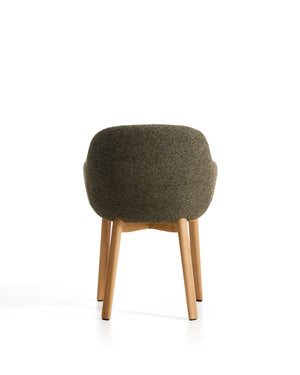 Kave Home Meila eetkamerstoel met arm chenille Green