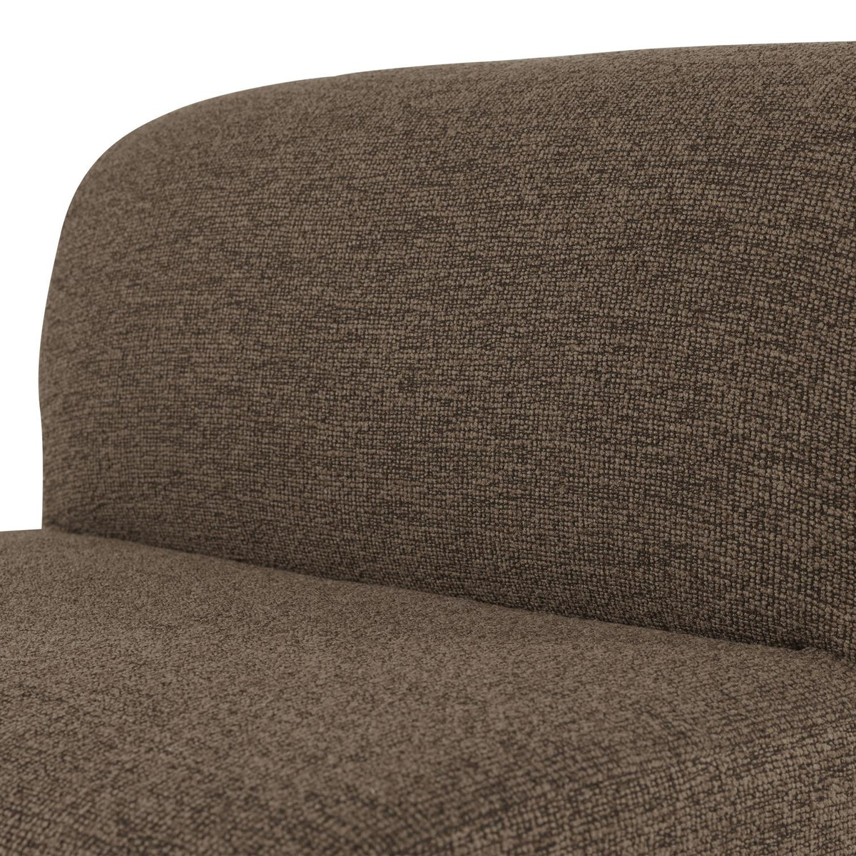 WOOOD Mojo Base eetkamerbank 84 cm met rugleuning bouclé Bruin