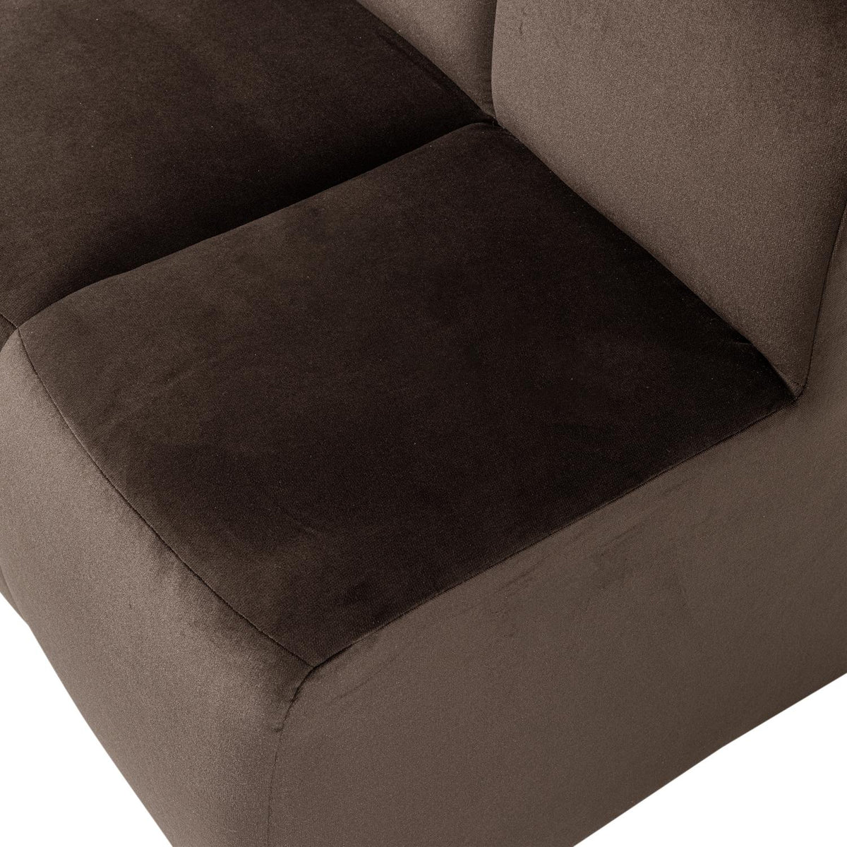 WOOOD Mojo eetkamerbank 84 cm met rugleuning velvet Bruin