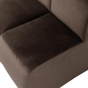 WOOOD Mojo eetkamerbank 84 cm met rugleuning velvet Bruin