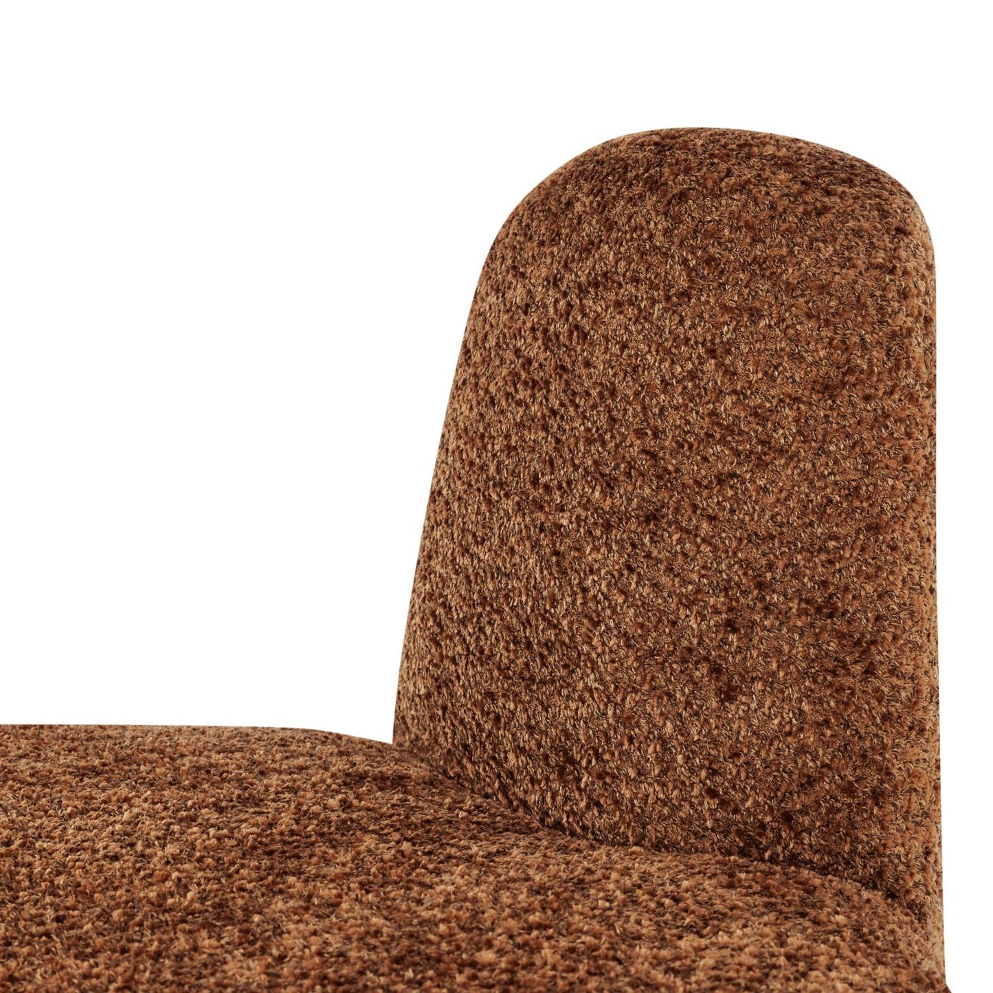 WOOOD Mojo Base eetbank hoek rond rugleuning wollig Roestbruin