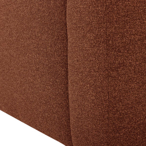 WOOOD Mojo Base 1-zits bank arm links bouclé Roestbruin