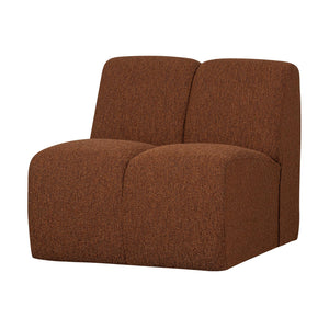 WOOOD Mojo 1-zits bank bouclé Roestbruin Melange