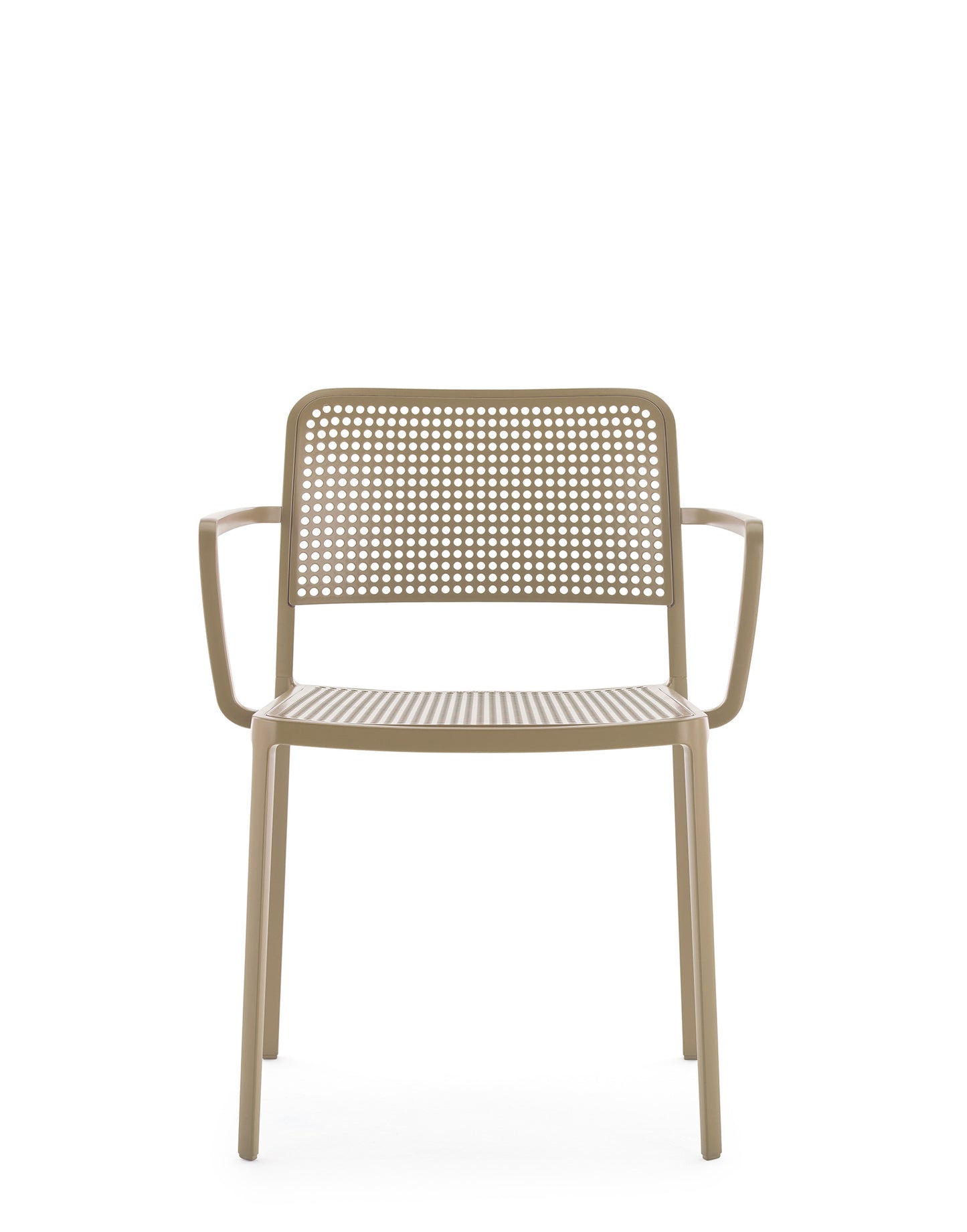 Kartell Audrey tuinstoel met arm Beige
