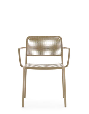 Kartell Audrey tuinstoel met arm Beige