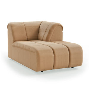 HKliving Wave bank right divan Corduroy Rib Brown