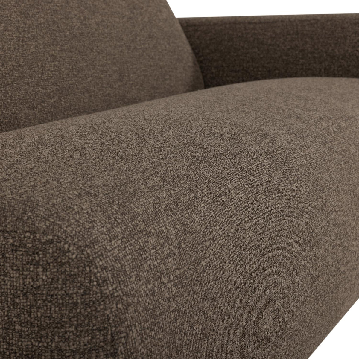WOOOD Mojo Base 2-zits bank arm rechts bouclé Bruin