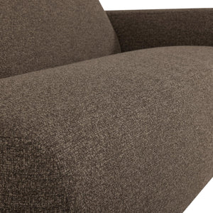 WOOOD Mojo Base 2-zits bank arm rechts bouclé Bruin