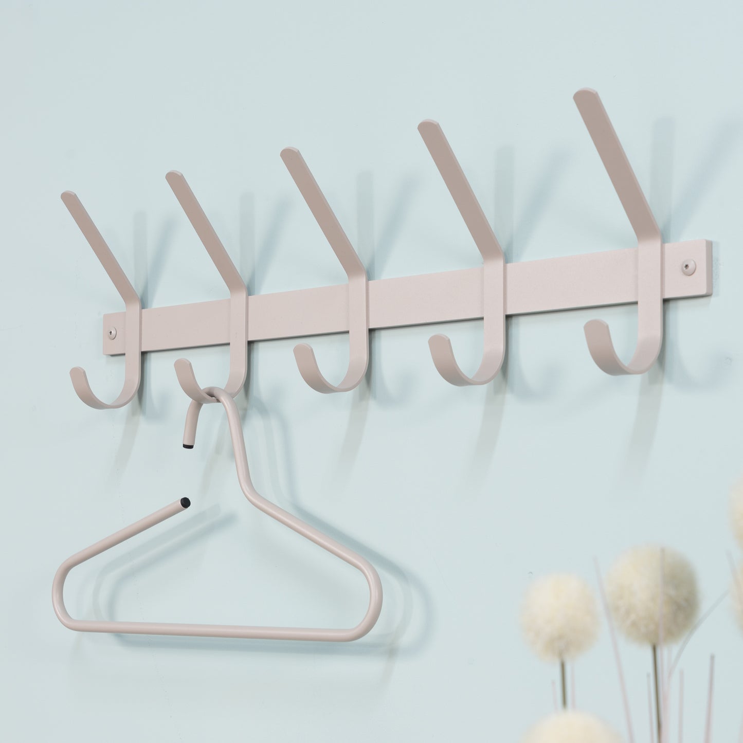 Spinder Design Dexter 5 wandkapstok Silky Taupe