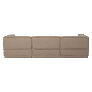 WOOOD Manu 3-zitsbank chaise longue rechts Taupe