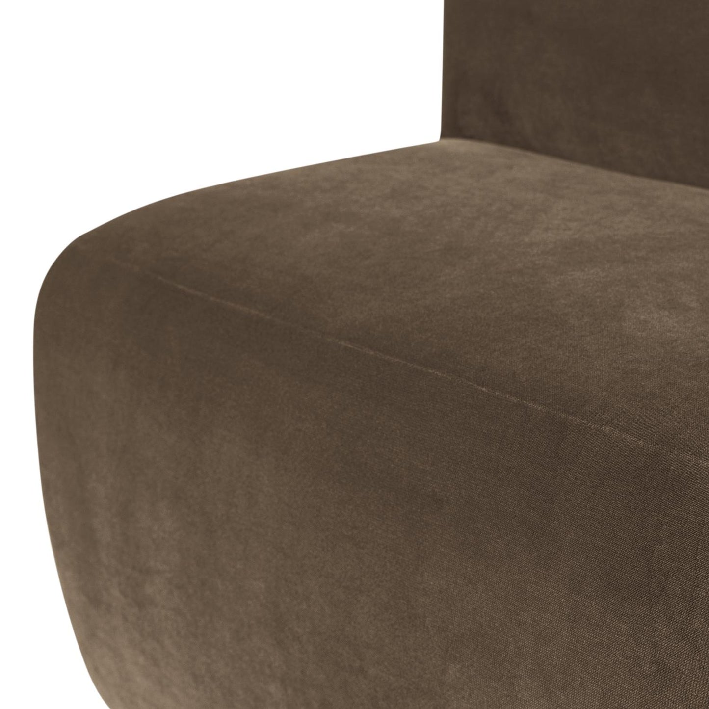 WOOOD Mojo Base eetkamerbank 84 cm met rugleuning velvet Taupe