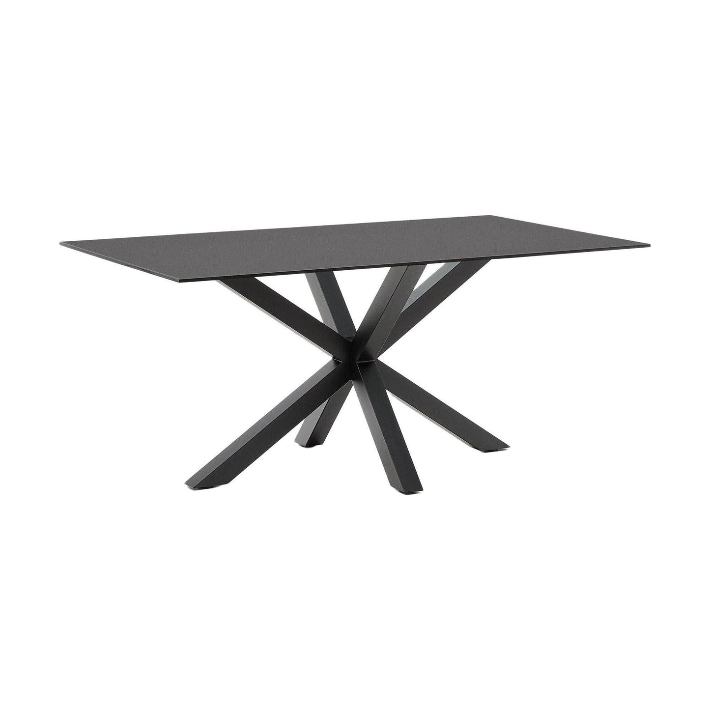 Kave Home Argo eettafel rechthoek 160x90 cm Black/Black