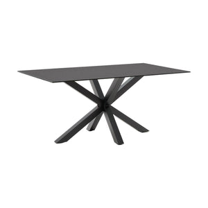 Kave Home Argo eettafel rechthoek 160x90 cm Black/Black