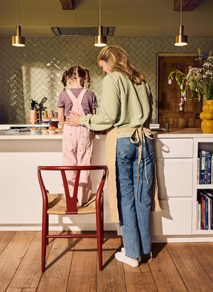 Carl Hansen & Søn CH24 Wishbone Stoel - Gekleurd beukenhout mat rood bruin