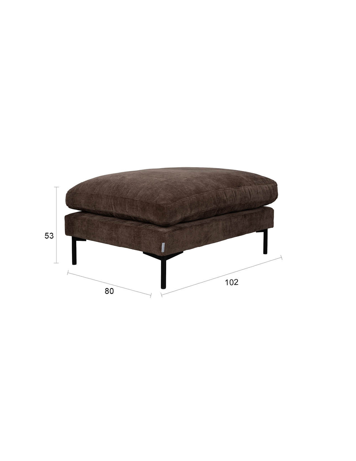Zuiver Summer hocker Donkerbruin