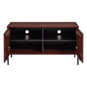 WOOOD New Gravure tv-meubel 100 cm Bordeauxrood