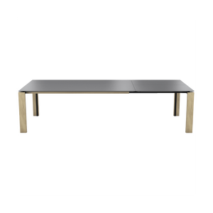 Mobitec Terra T0601 eettafel uitschuifbaar 180(280)x90 cm keramiek Nero poot eiken naturel