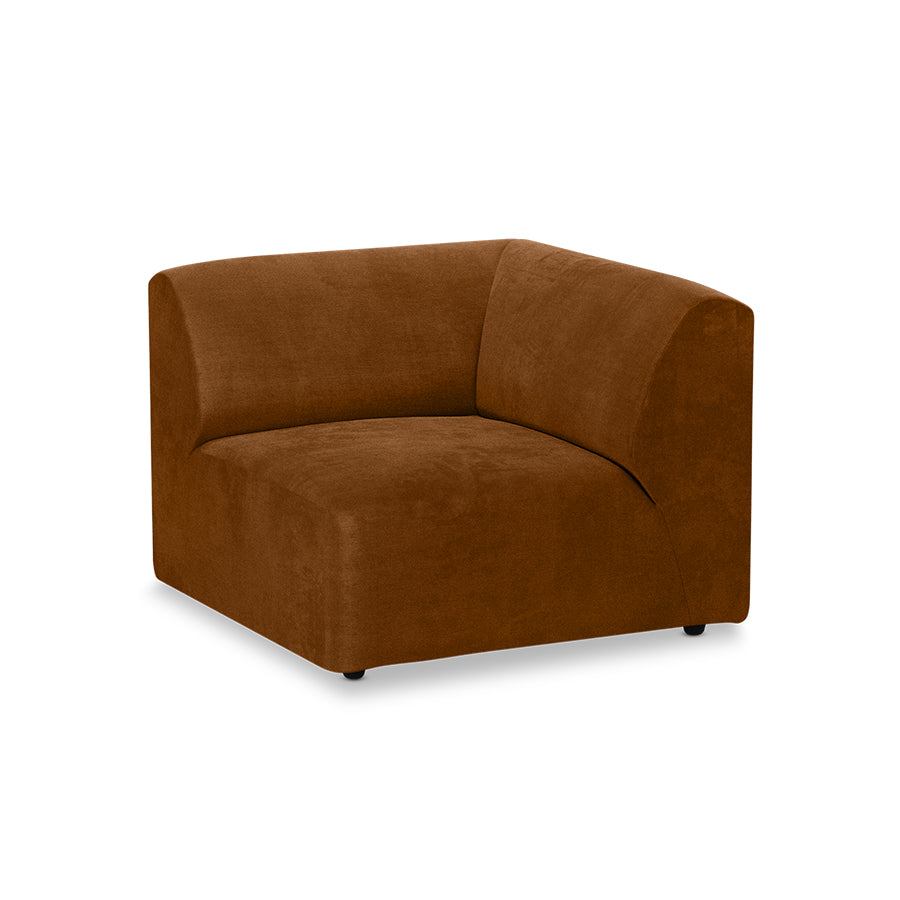 HKliving Jax bank right end Royal Velvet Caramel