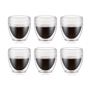 Bodum Pavina Outdoor koffieglas dubbelwandig Kunststof 250 ml Set van 6 Stuks