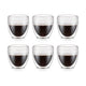 Bodum Pavina Outdoor koffieglas dubbelwandig Kunststof 250 ml Set van 6 Stuks
