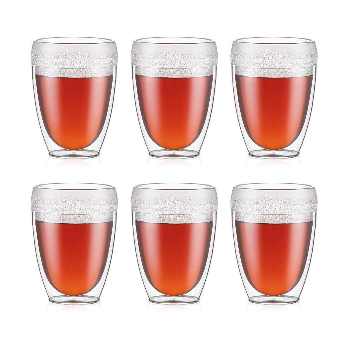 Bodum Pavina Outdoor theeglas dubbelwandig 350 ml Set van 6 Stuks
