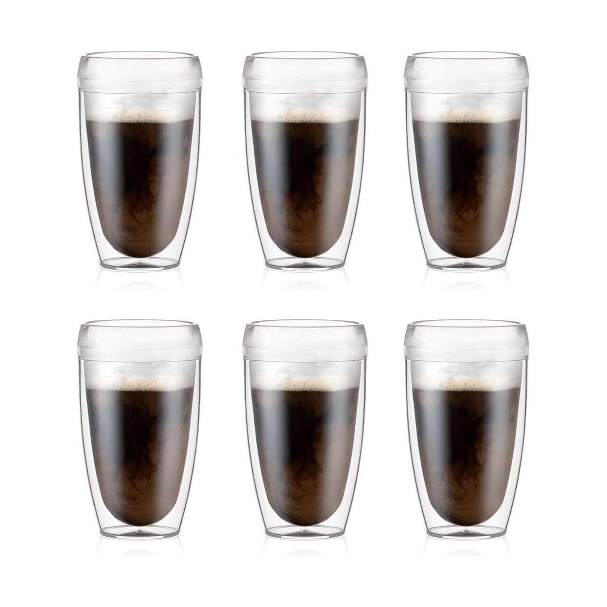 Bodum Pavina Outdoor londrinkglas dubbelwandig 450 ml Set van 6 Stuks