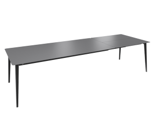 Mobitec Terra T0401 eettafel uitschuifbaar 180(280)x90 cm keramiek Nero poot zwart