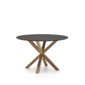 Kave Home Argo eettafel rond Ø120 cm Black/Brown