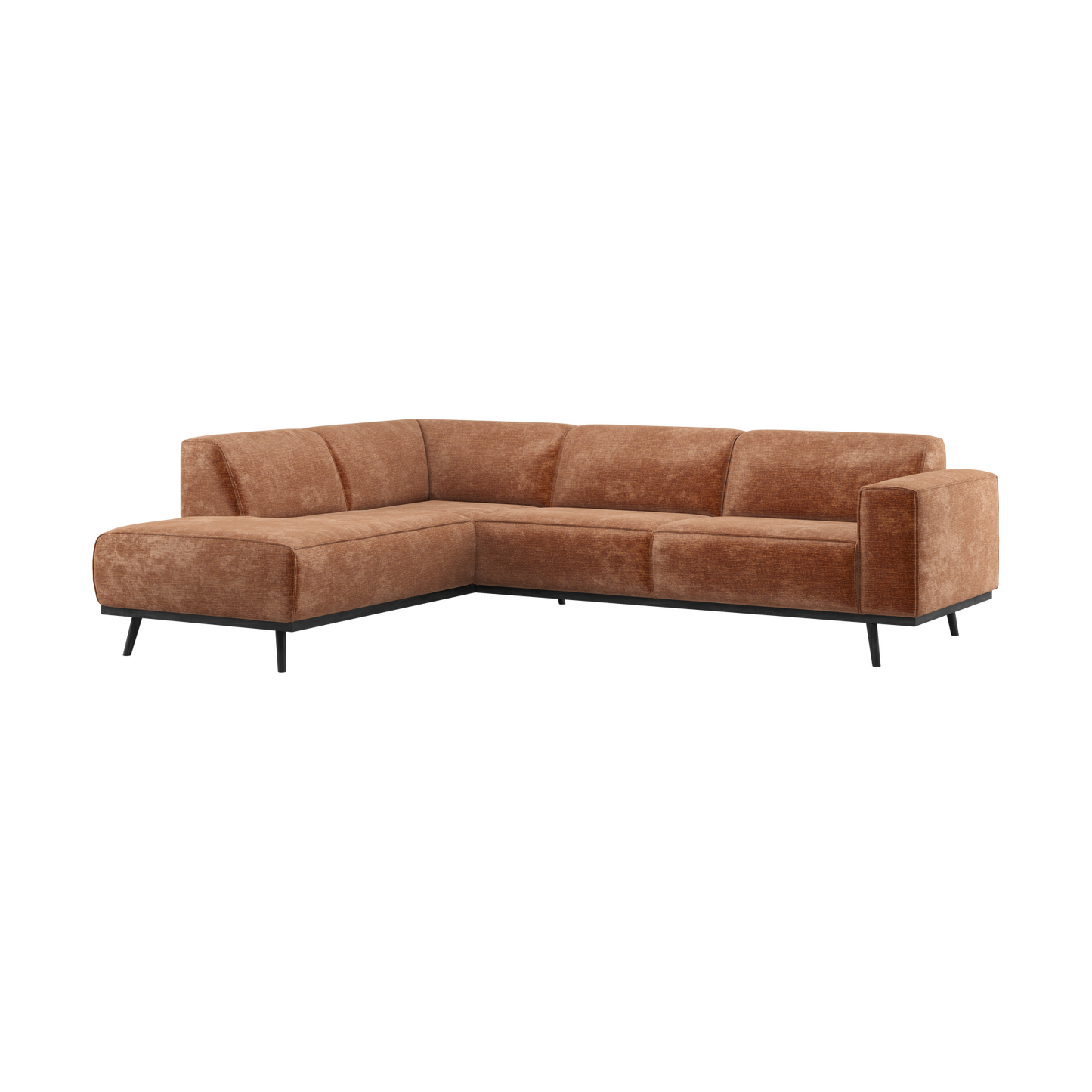 WOOOD Statement hoekbank links Chenille Velvet Terra