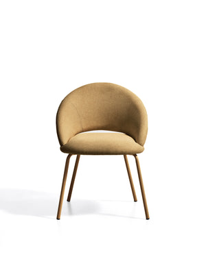 Kave Home Bonali eetkamerstoel chenille Mustard