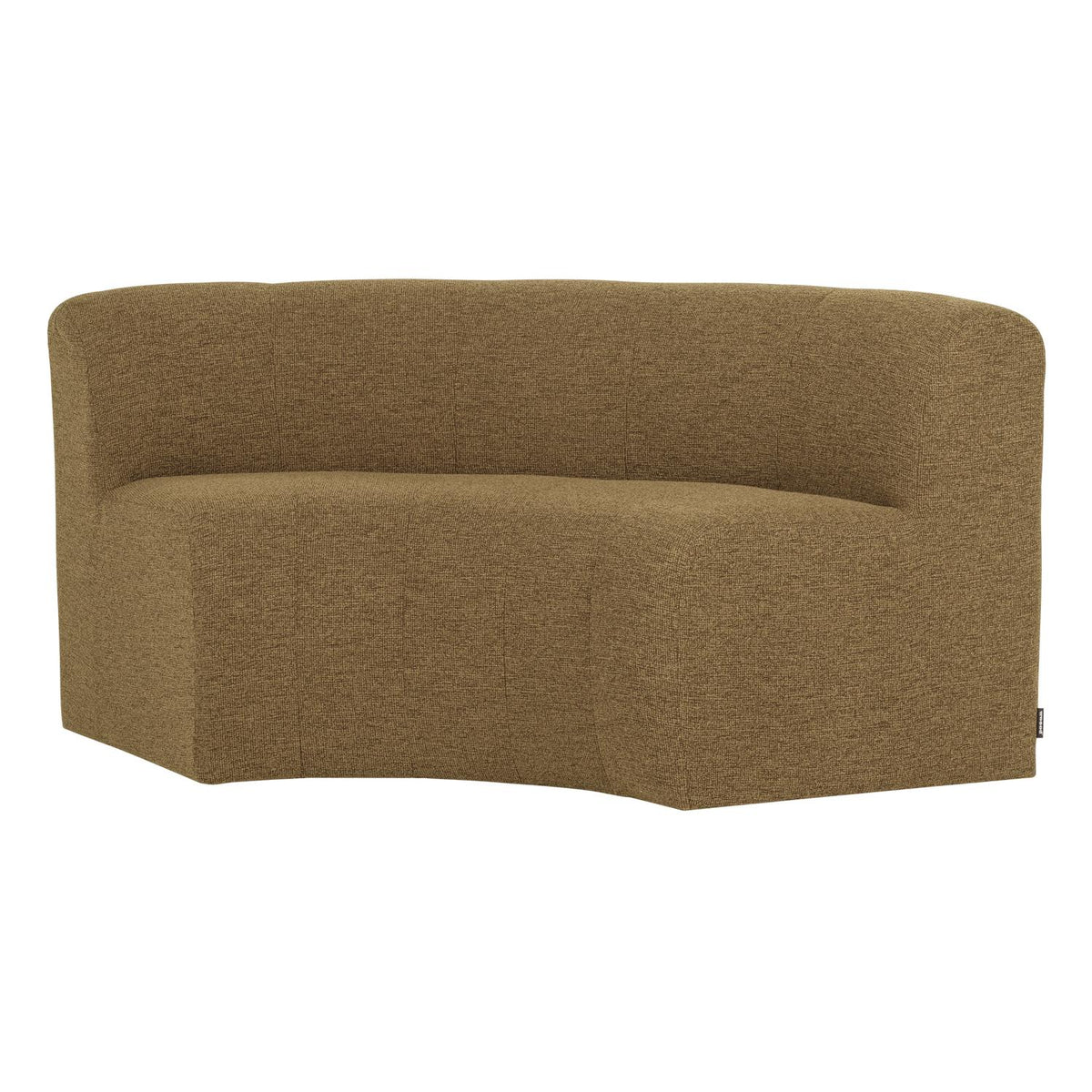 WOOOD Mojo Base eetbank halfronde hoek rugleuning bouclé Geel/Bruin