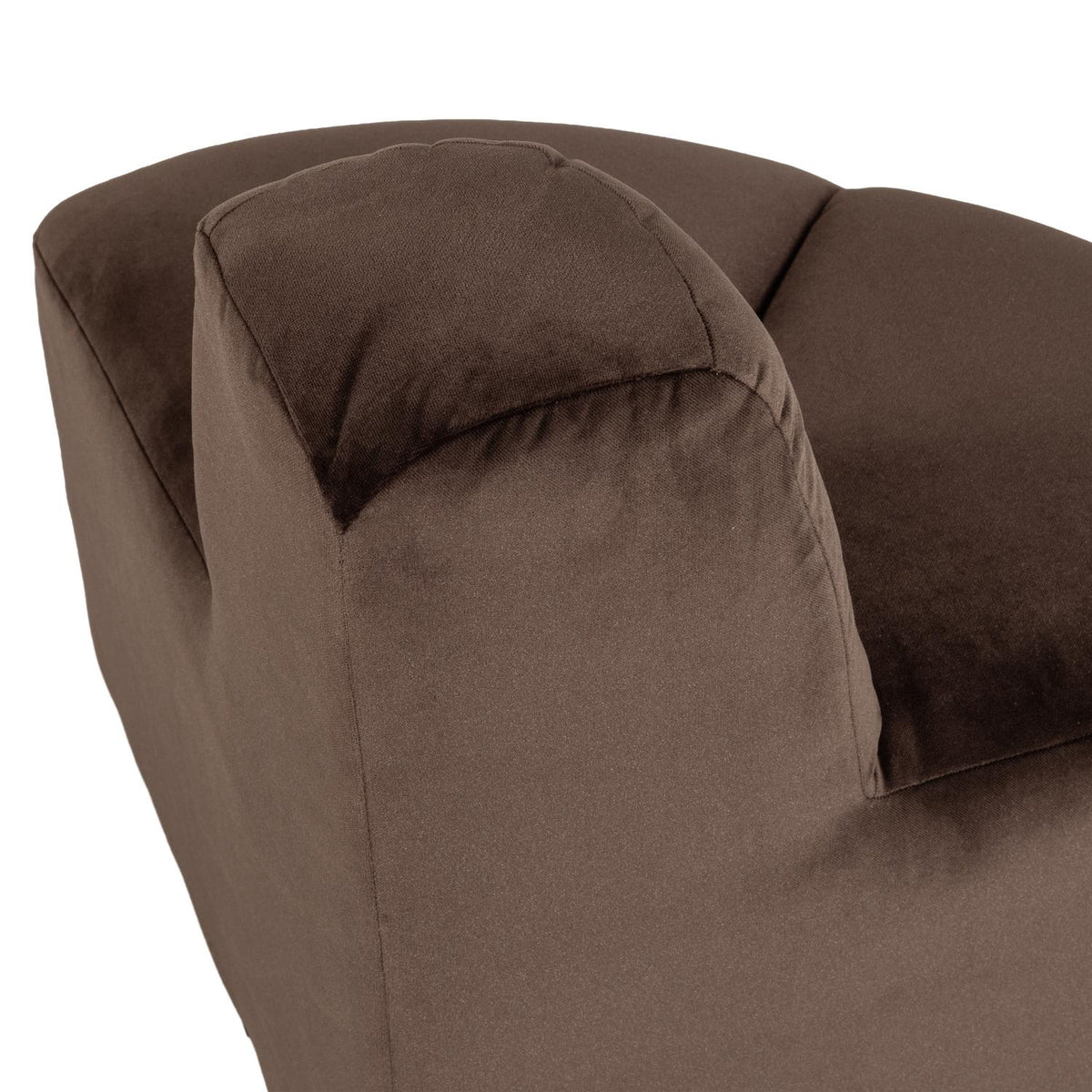 WOOOD Mojo eetbank hoek rond rugleuning velvet Bruin