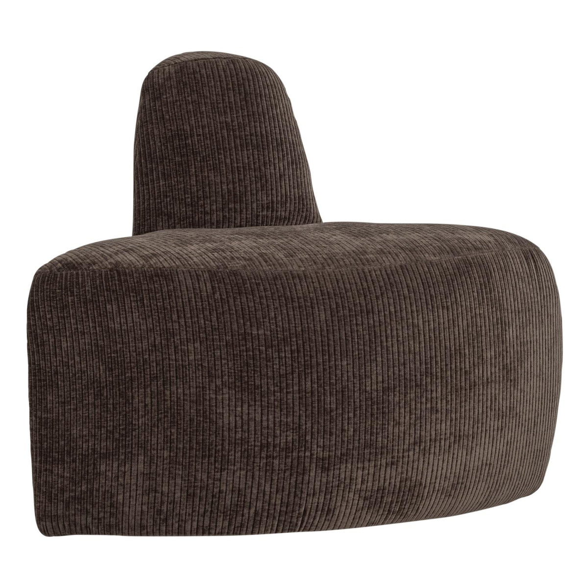 WOOOD Mojo Base eetbank hoek rond rugleuning rib Bruin