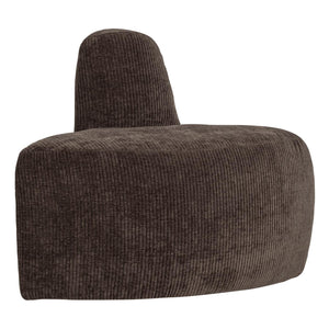 WOOOD Mojo Base eetbank hoek rond rugleuning rib Bruin