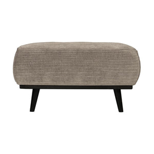 WOOOD Statement hocker Ribstof Kleigrijs