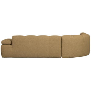 WOOOD Mojo hoekbank links boucle geel/bruin melange