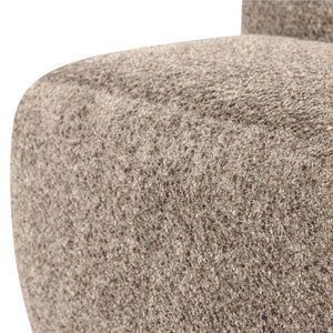 WOOOD Mojo Base eetkamerbank 84 cm met rugleuning wollig Donkerzand