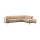 WOOOD Statement hoekbank rechts Chenille Velvet Perzikroze