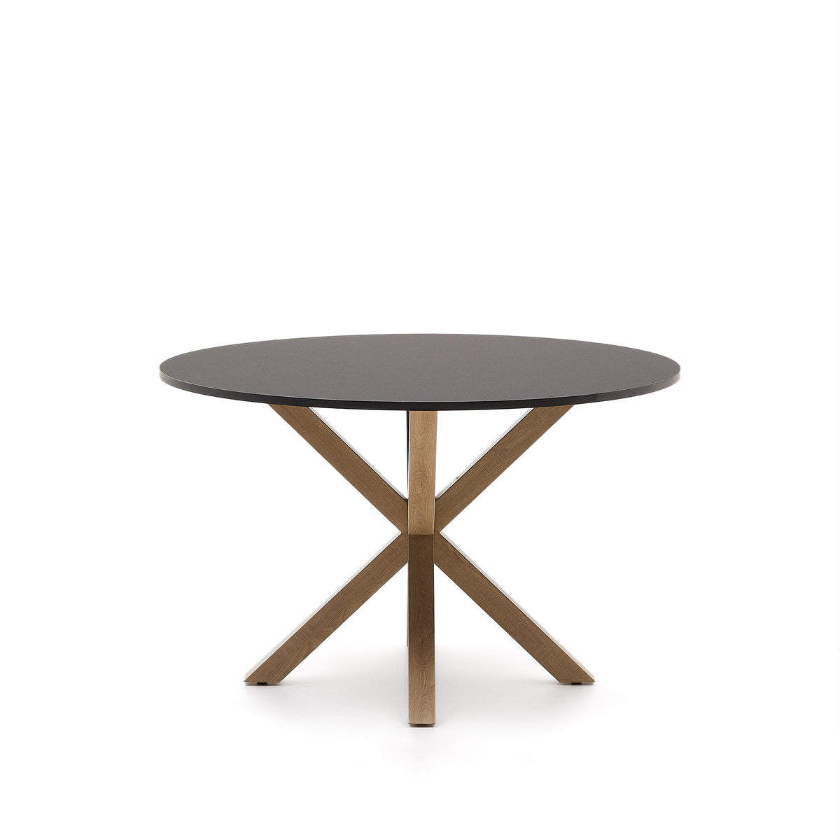 Kave Home Argo eettafel rond Ø120 cm Black/Natural