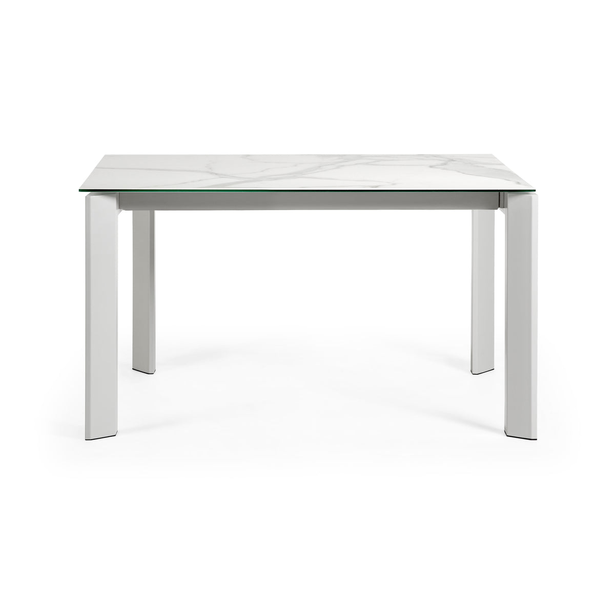 Kave Home Axis eettafel uitschuifbaar 140/200x90 cm Wit/Grijs