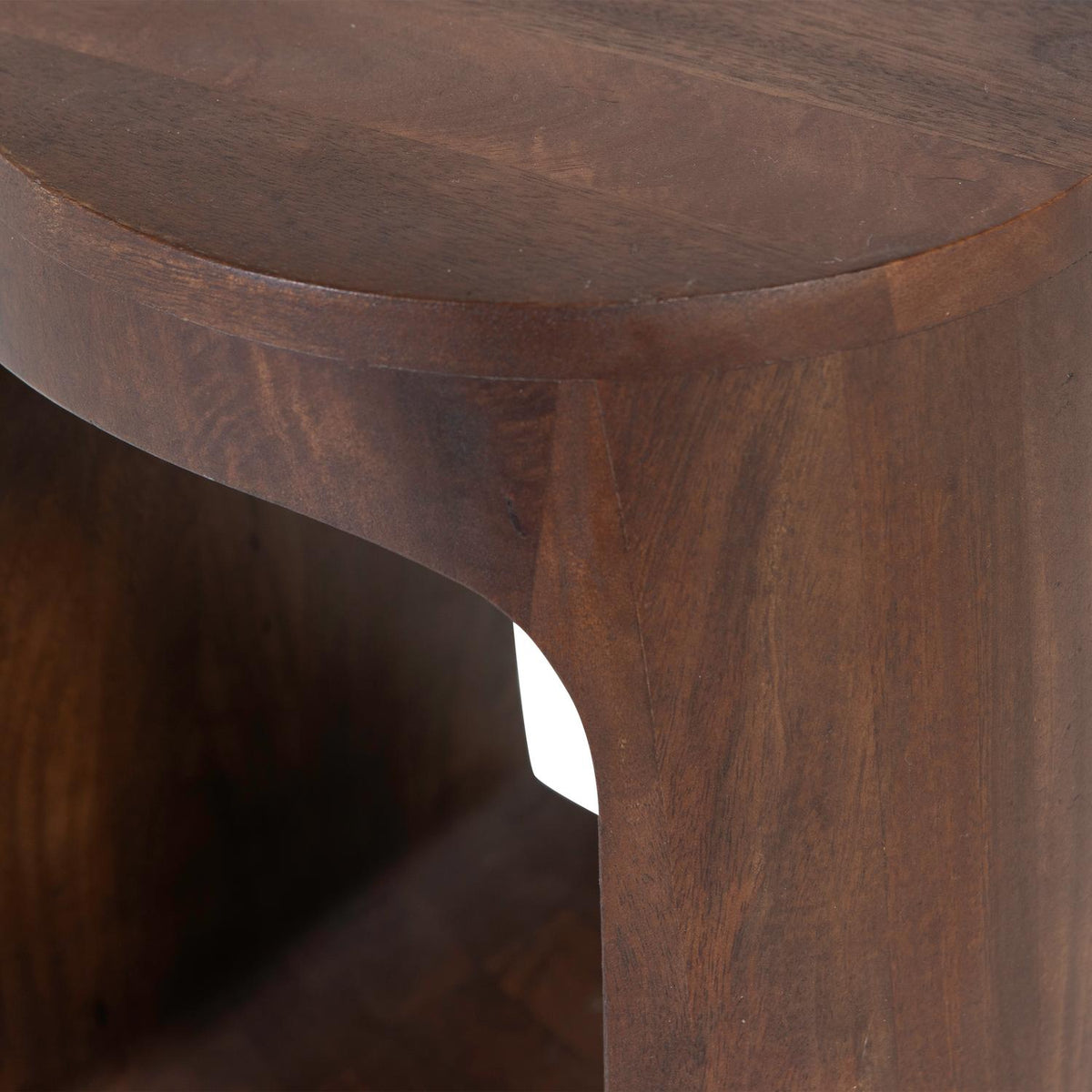 WOOOD Bayo bijzettafel Ø33 cm mangohout Walnoot