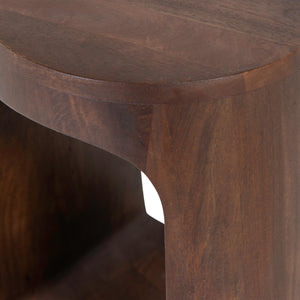 WOOOD Bayo bijzettafel Ø33 cm mangohout Walnoot