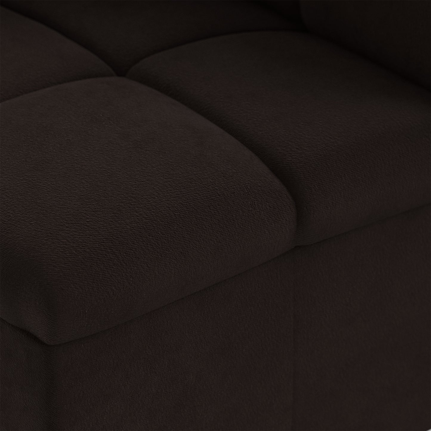 HKliving Wave bank corner Royal Velvet Espresso