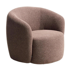 Kave Home Odenia fauteuil brandvertragende bouclé Dark brown