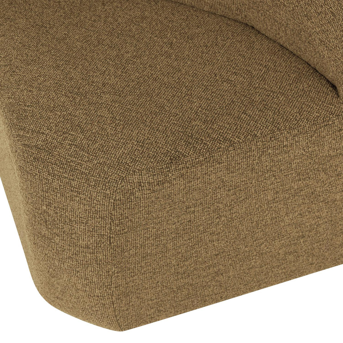 WOOOD Mojo Base eetbank hoek met rugleuning bouclé Geel/Bruin
