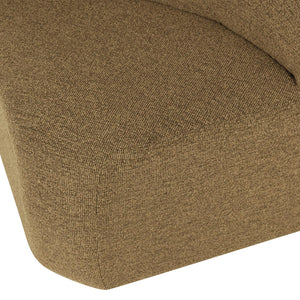 WOOOD Mojo Base eetbank hoek met rugleuning bouclé Geel/Bruin