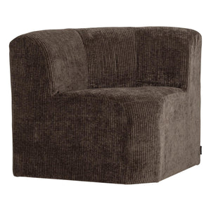 WOOOD Mojo Base eetbank hoek met rugleuning rib Bruin