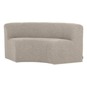 WOOOD Mojo Base eetbank halfronde hoek rugleuning bouclé Beige
