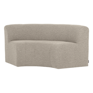 WOOOD Mojo Base eetbank halfronde hoek rugleuning bouclé Beige